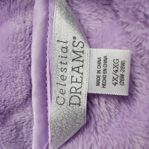 Celestial Dreams Women's High Collar Zip Front Robe with Pockets Sz 4X - Picture 6 of 10